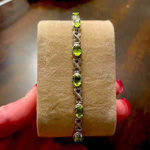 Peridot Bracelet 925 Silver